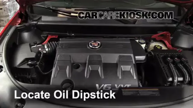 2011 Cadillac SRX 3.0L V6 Huile Vérifier le niveau de l'huile